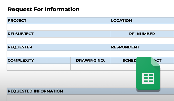 FREE RFI & Log Template